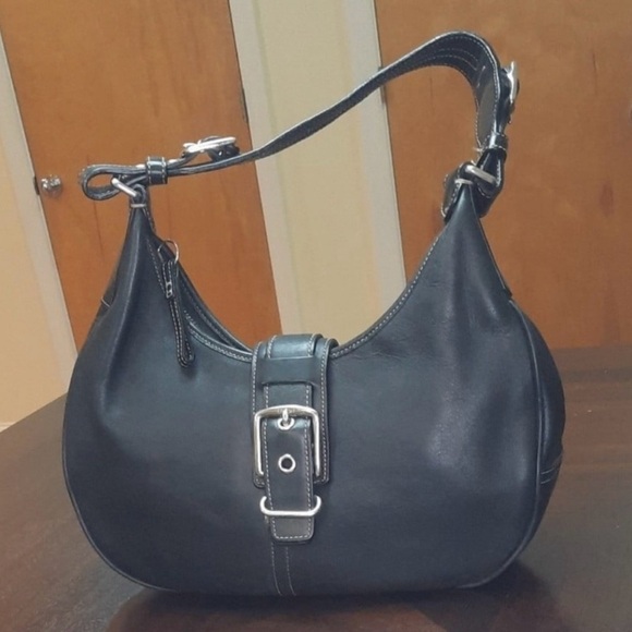 Coach Hamptons Leather Buckle Hobo Bag - Picture 5 of 7
